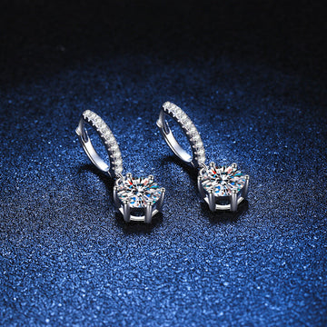 [Elara]CLASSIC 6-PRONG MOISSANITE DROP EARRINGS
