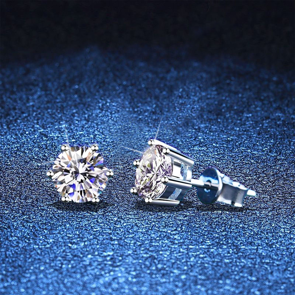 [Elara]SIX-PRONG MOISSANITE EARRINGS