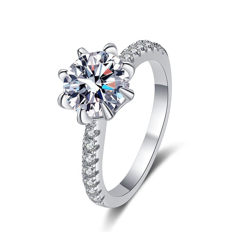 [Elara]BOLD TIGER CLAW MOISSANITE ENGAGEMENT RING
