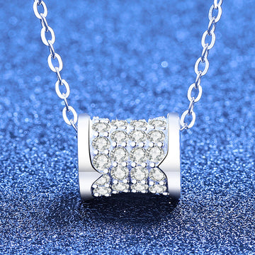 [Elara]FULL-PAVE "HOURGLASS" MOISSANITE NECKLACE