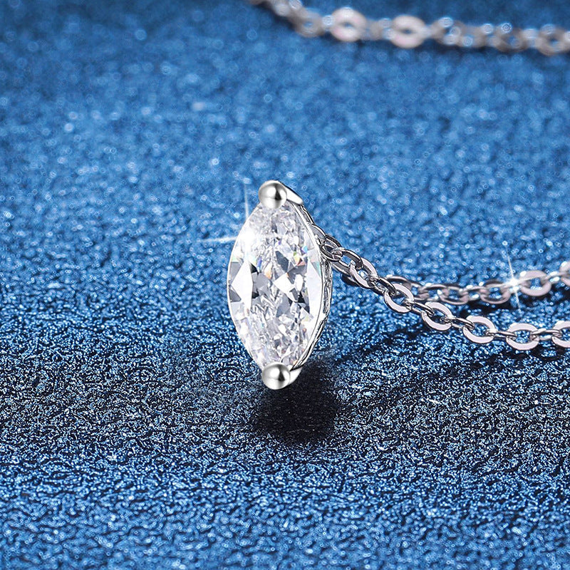 [Elara]SOPHISTICATED MARQUISE-CUT MOISSANITE PENDANT NECKLACE