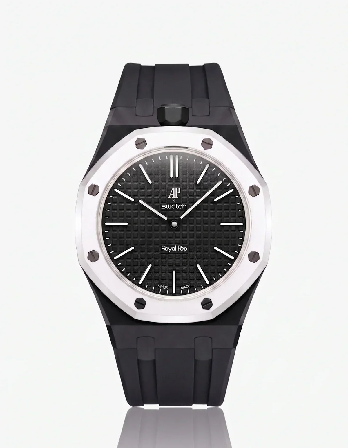 Silicone Strap & Case Royal Pop Ocho Negro(Customize  Colors)