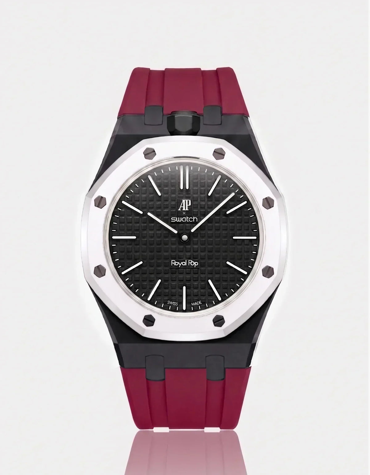 Silicone Strap & Case Royal Pop Ocho Negro(Customize  Colors)