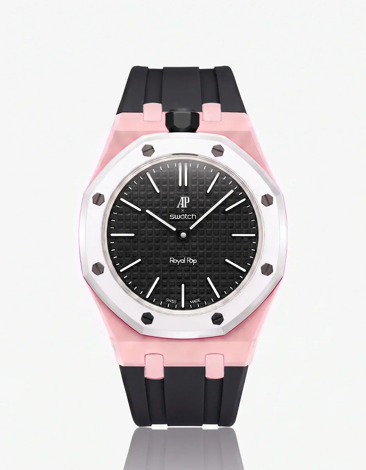 Silicone Strap & Case Royal Pop Ocho Negro(Customize  Colors)