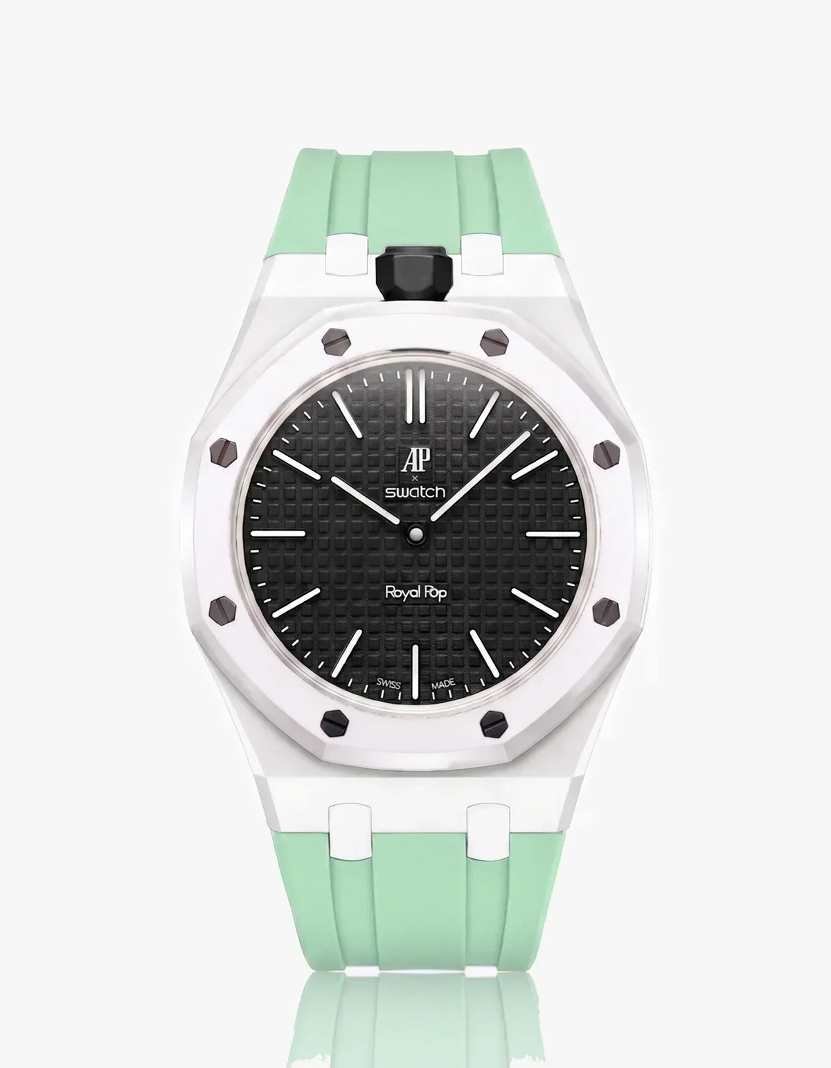 Silicone Strap & Case Royal Pop Ocho Negro(Customize  Colors)