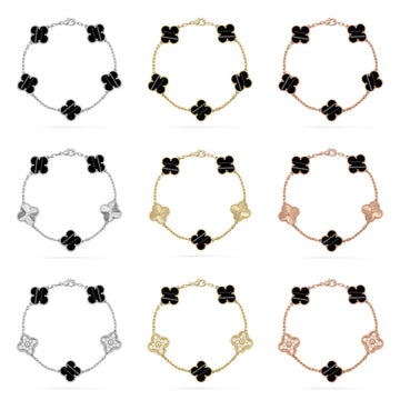 [Elara jewelsry ] CLOVER 5 MOTIF PULSAR STONE BRACELET COLLECTION