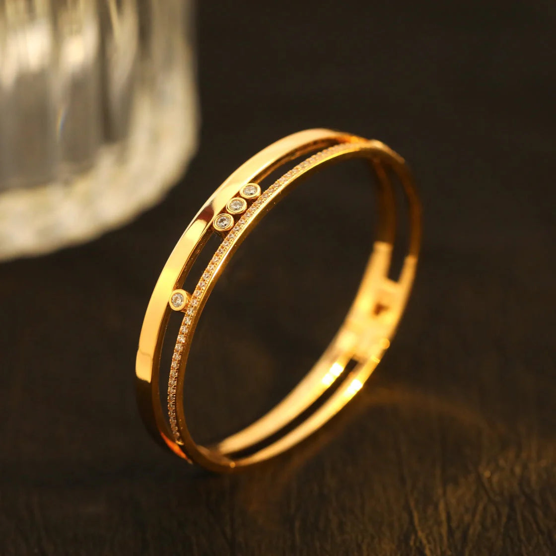 [Elara jewelsry]Move Romane Diamond Bangle Bracelet