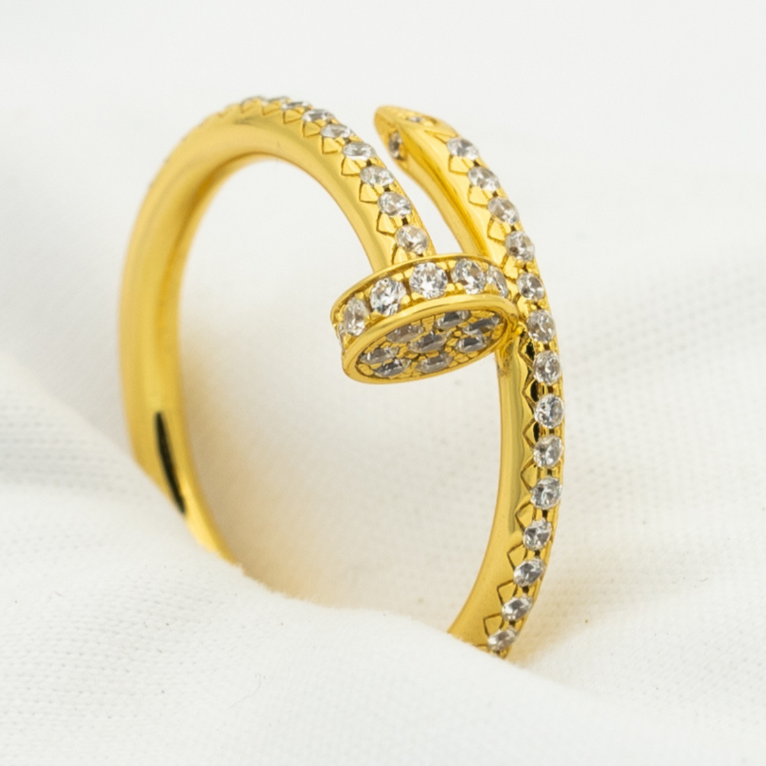 [Elara jewelsry ]JUSTE RING 1.8MM GOLD DIAMONDS