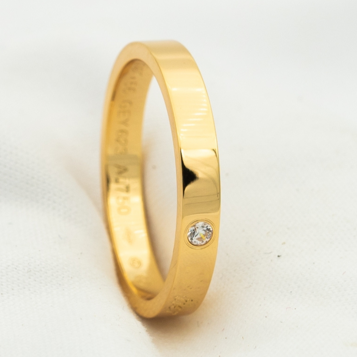 [Elara jewelsry ]LOVE RING 4MM 1 DIAMOND