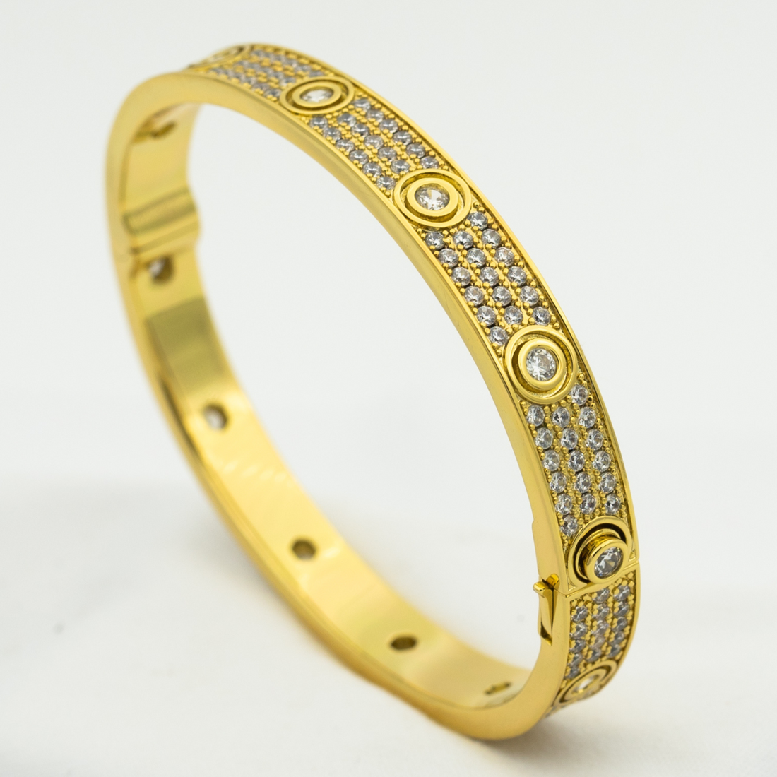 [Elara jewelsry ]LOVE BRACELET 6.1MM DIAMOND-PAVED 10 BIG DIAMONDS