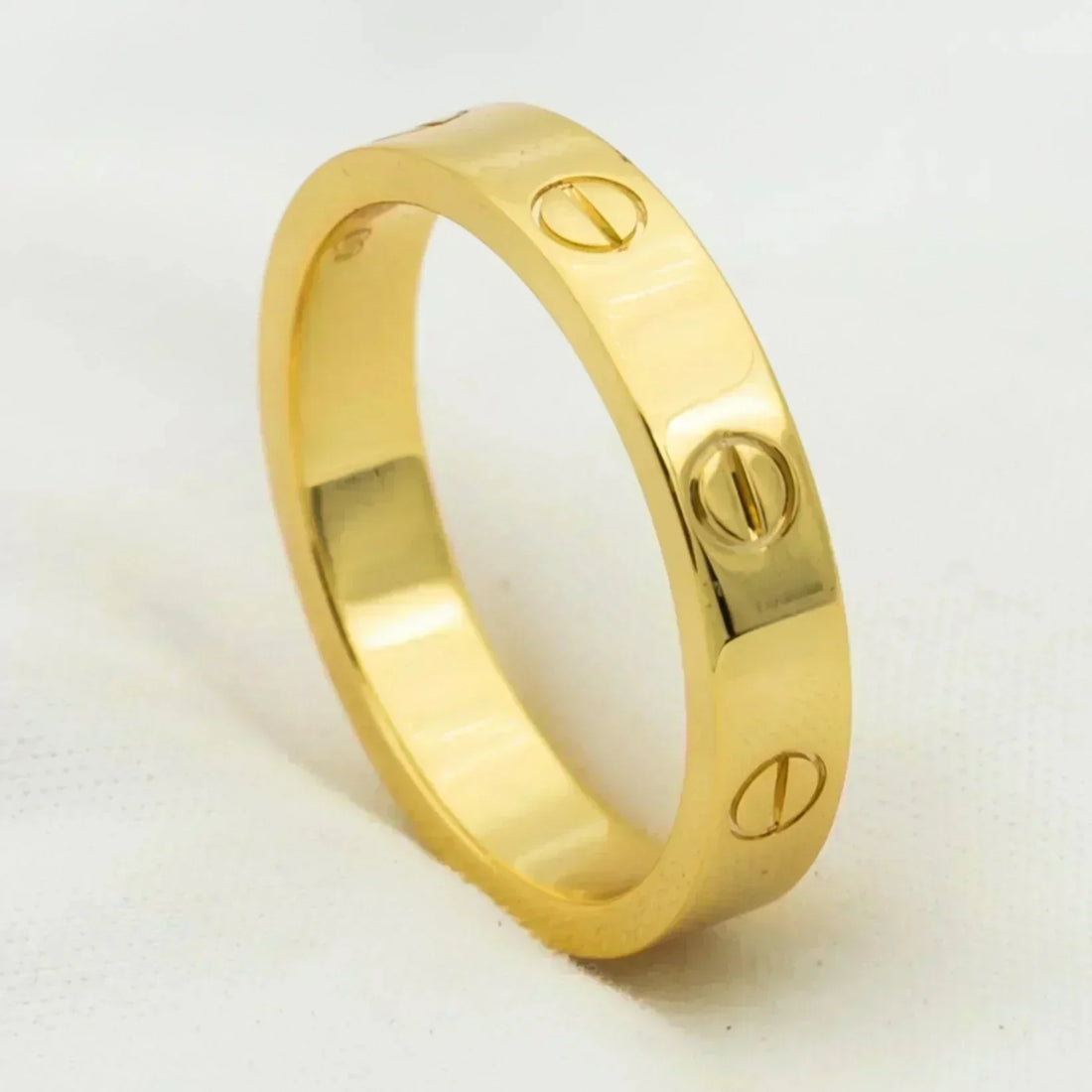 [Elara jewelsry ]LOVE RING 4MM 1 DIAMOND GOLD