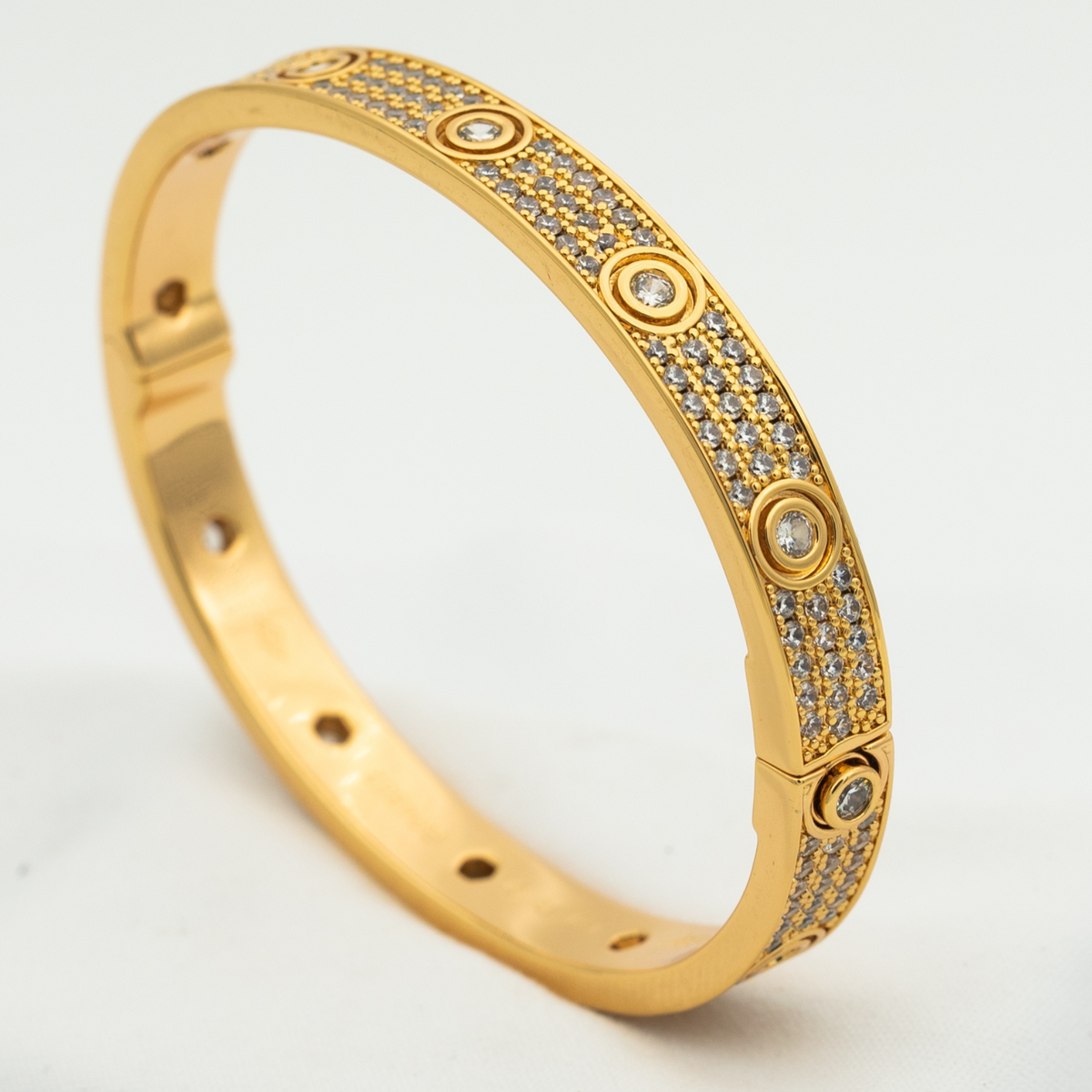 [Elara jewelsry ]LOVE BRACELET 6.1MM DIAMOND-PAVED 10 BIG DIAMONDS