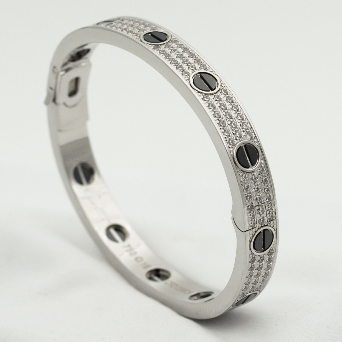 [Elara jewelsry ]LOVE BRACELET 6.1MM DIAMOND-PAVED CERAMIC