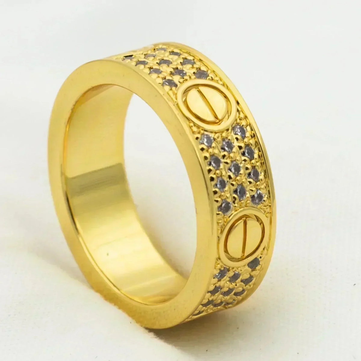 [Elara jewelsry ]LOVE RING 5.5MM DIAMONDS PAVED