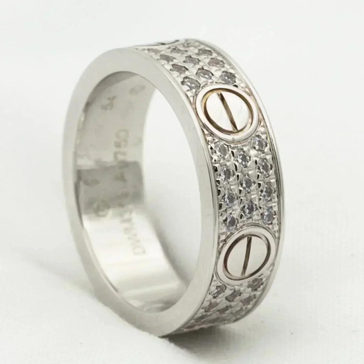 [Elara jewelsry ]LOVE RING 5.5MM DIAMONDS PAVED
