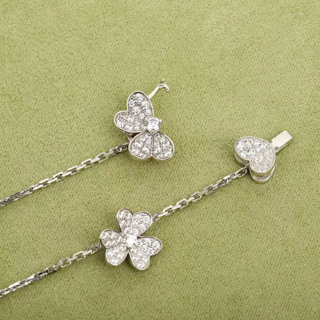 [Elara jewelsry ]FRIVOLE SILVER 9 FLOWERS NECKLACE