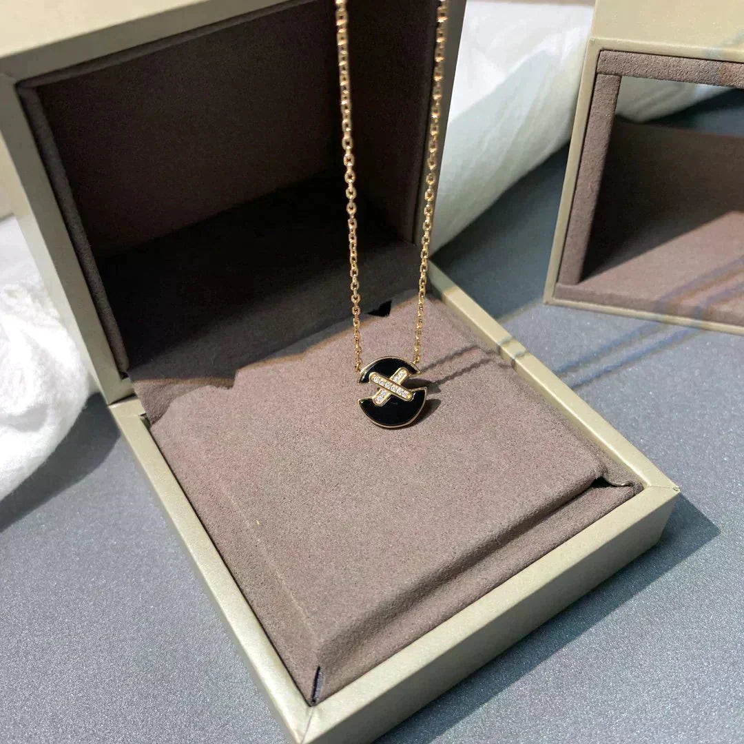 [Elara jewelsry ]JEUX DE ROSE GOLD DIAMOND NECKLACE