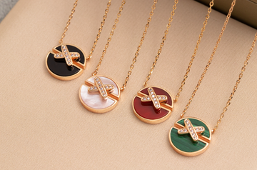 [Elara jewelsry ]JEUX DE PINK GOLD DIAMOND NECKLACE