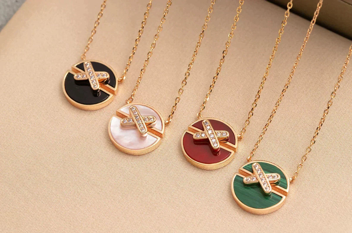 [Elara jewelsry ]JEUX DE ROSE GOLD DIAMOND NECKLACE