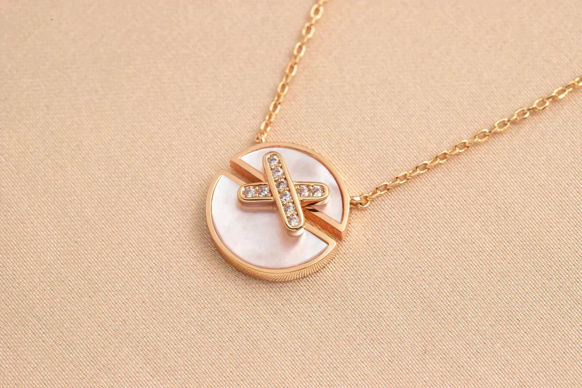 [Elara jewelsry ]JEUX DE ROSE GOLD DIAMOND NECKLACE