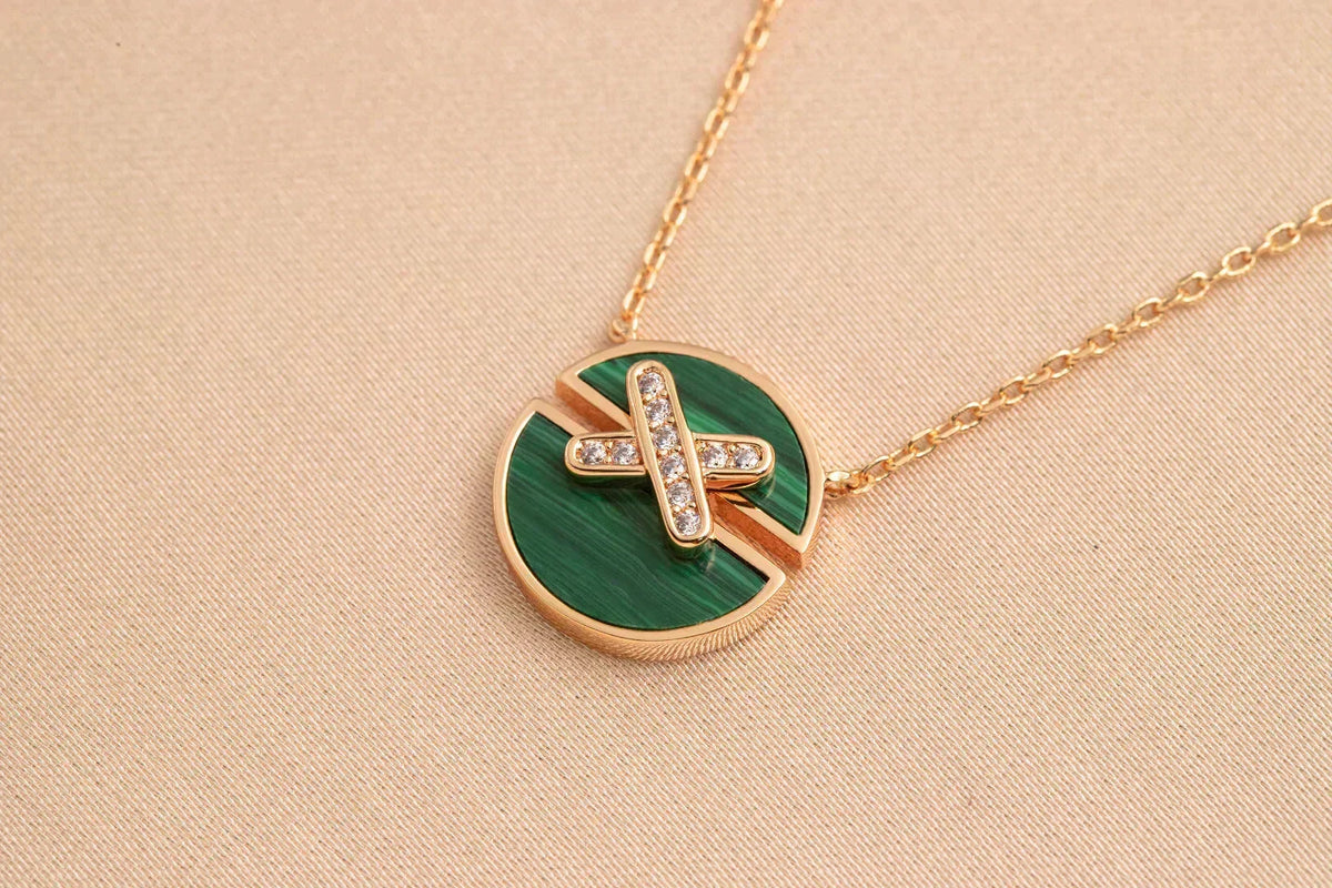 [Elara jewelsry ]JEUX DE ROSE GOLD DIAMOND NECKLACE