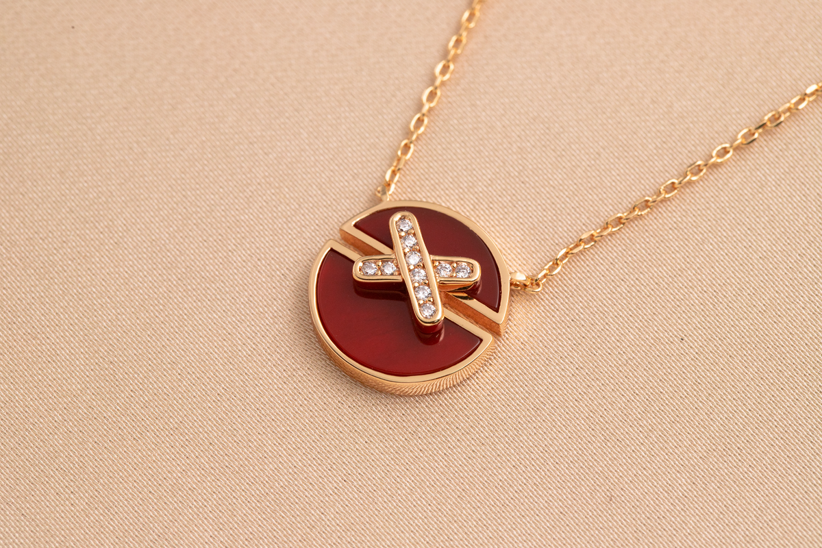 [Elara jewelsry ]JEUX DE PINK GOLD DIAMOND NECKLACE