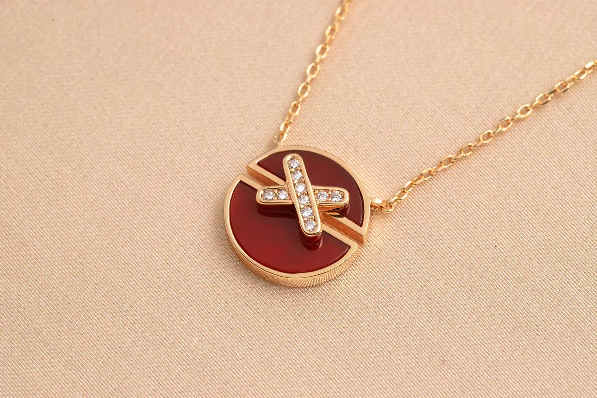 [Elara jewelsry ]JEUX DE ROSE GOLD DIAMOND NECKLACE