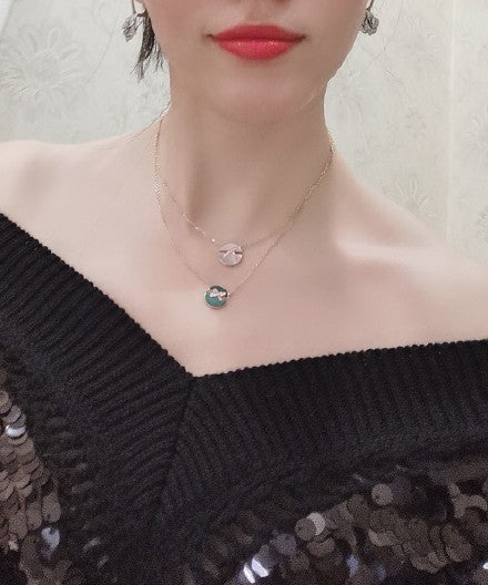 [Elara jewelsry ]JEUX DE PINK GOLD DIAMOND NECKLACE