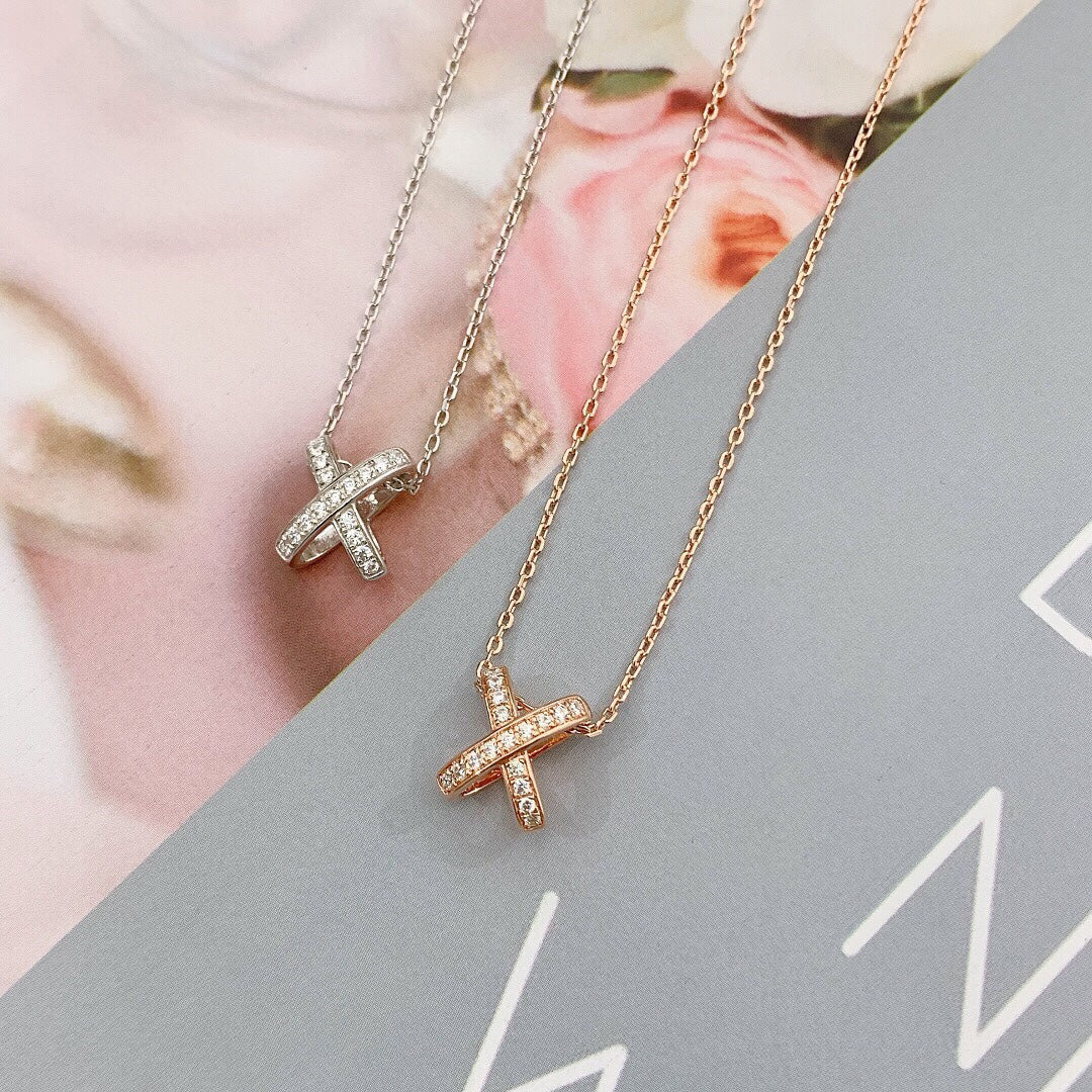 [Elara jewelsry ]JEUX DE DIAMOND NECKLACE
