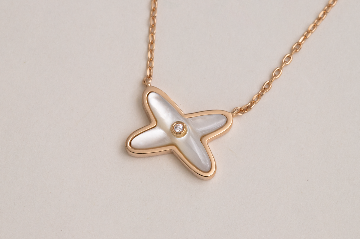[Elara jewelsry ]JEUX DE NECKLACE 1 DIAMOND