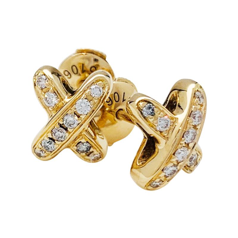 [Elara jewelsry ]JEUX DE GOLD DIAMOND EARRINGS