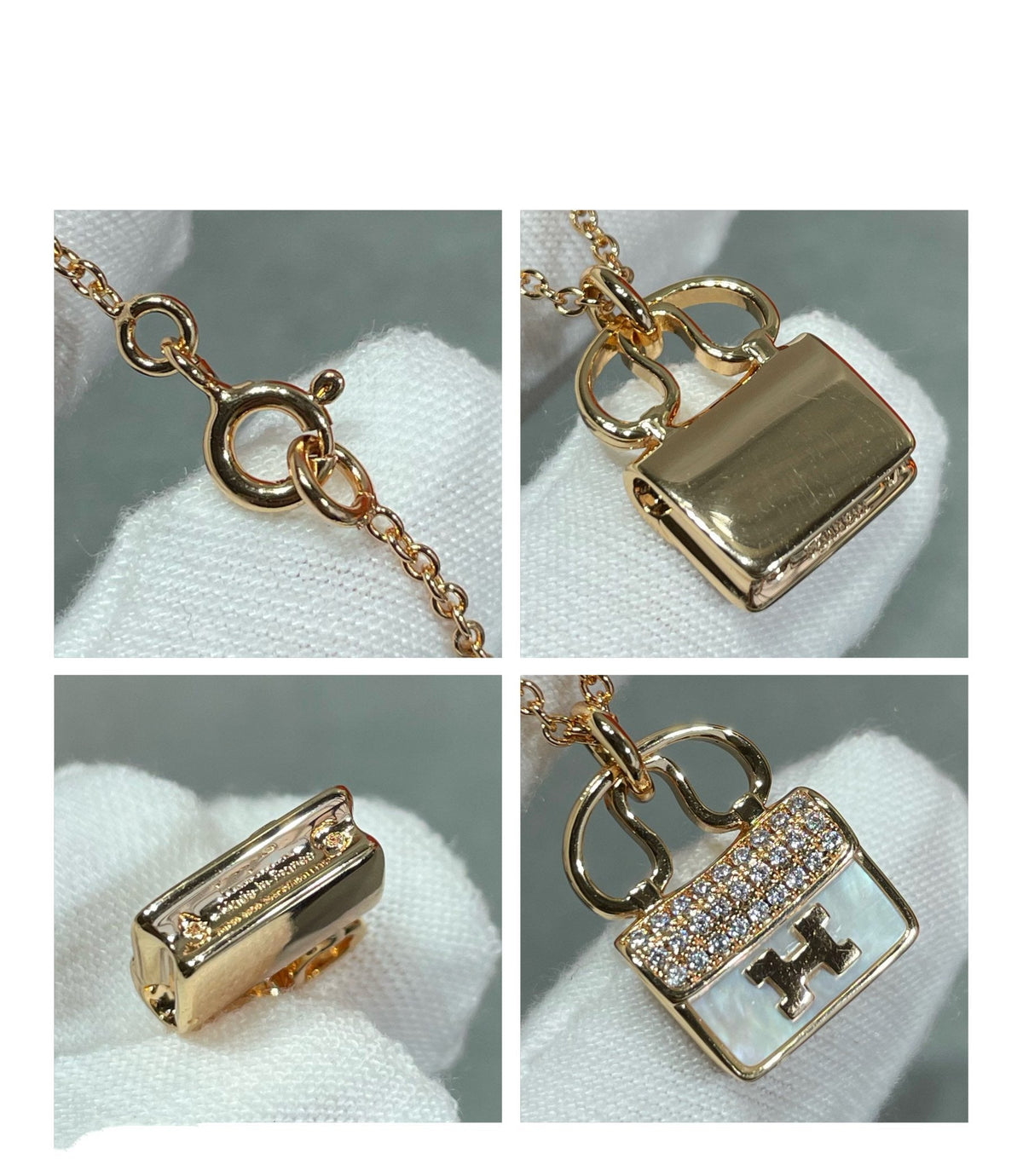 [Elara jewelsry ]H CIRCE MOISSANITE PENDANT NECKLACE GOLD