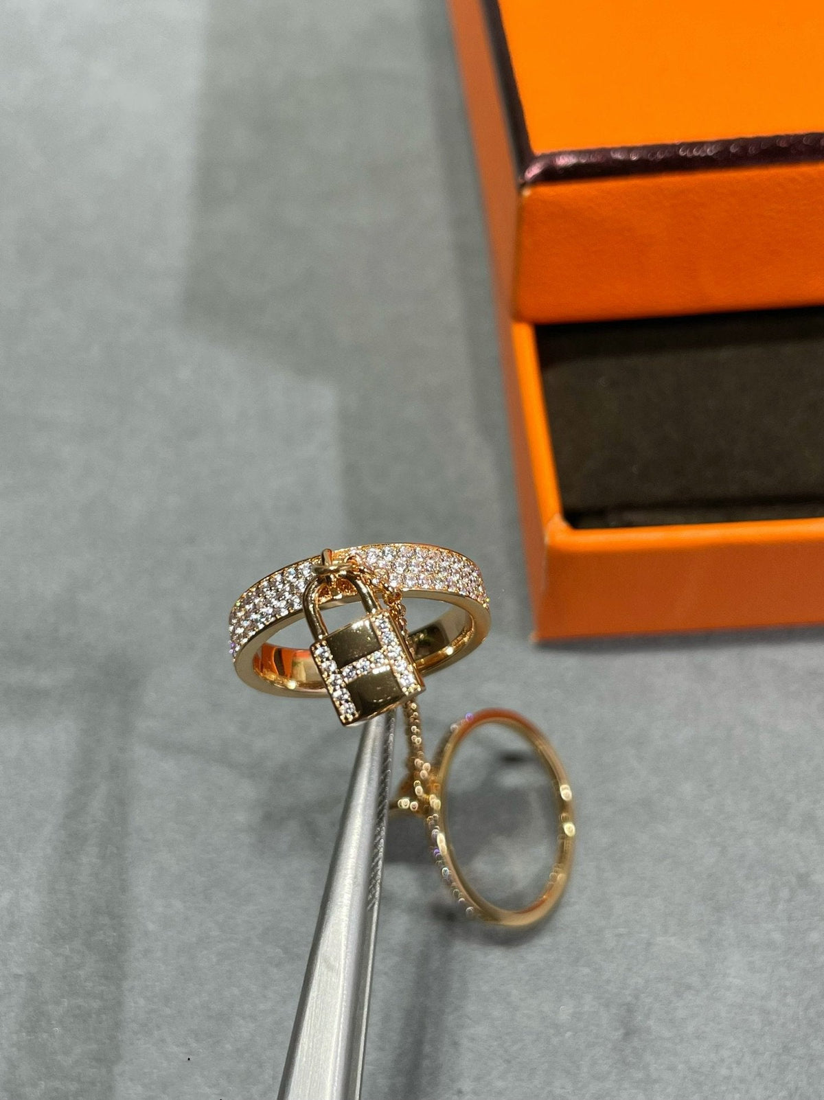 [Elara jewelsry ]HM KELLY CLOCHETTE DOUBLE RING IN  WITH DIAMONDS