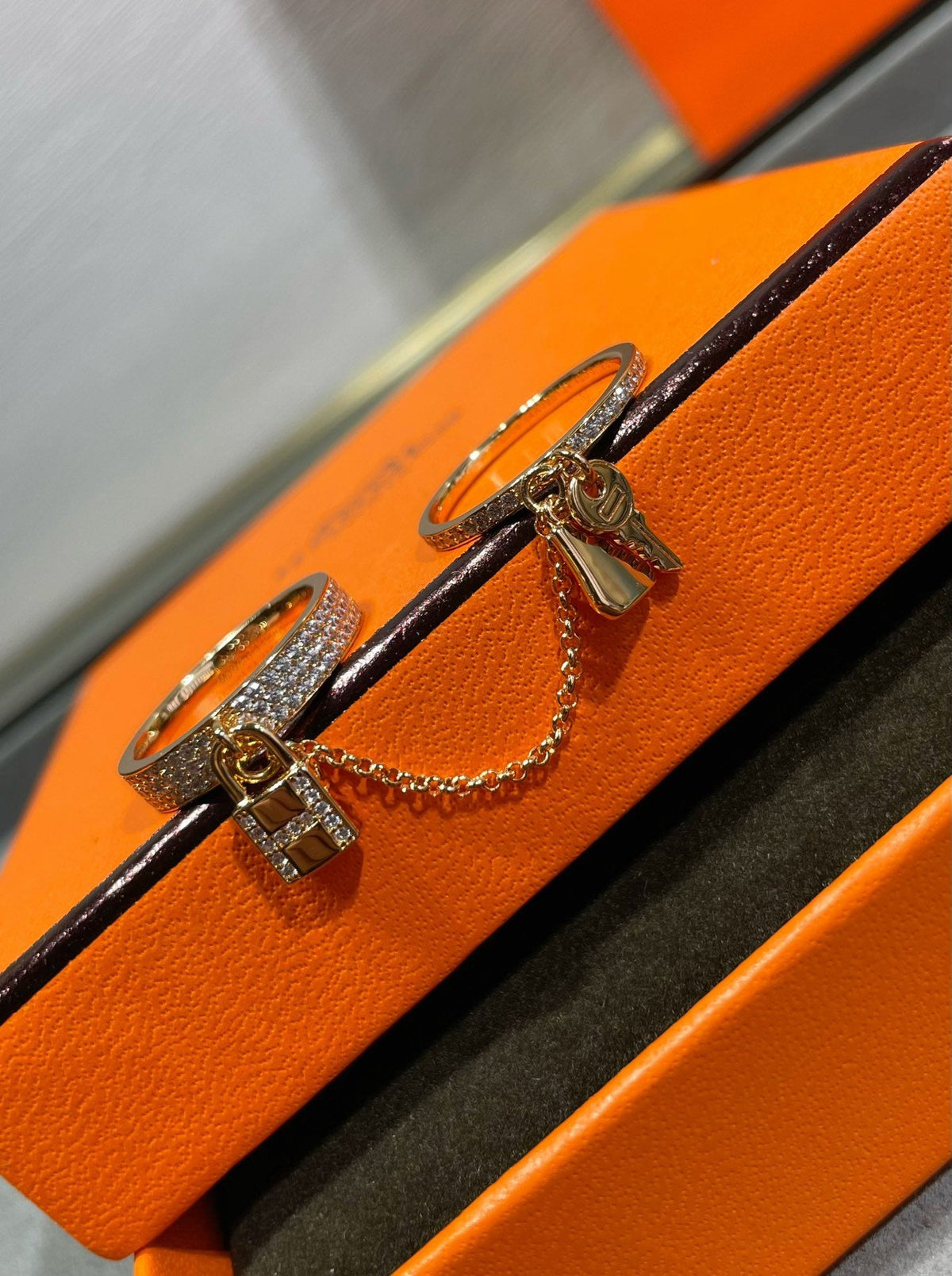 [Elara jewelsry ]HM KELLY CLOCHETTE DOUBLE RING IN  WITH DIAMONDS