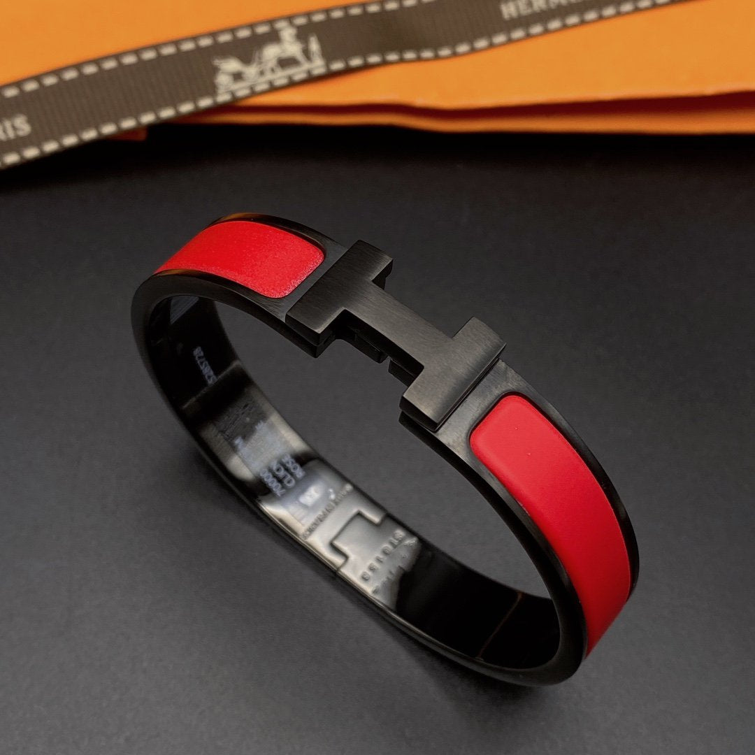 [Elara jewelsry ]CLIC HM SO BLACK RED BRACELET