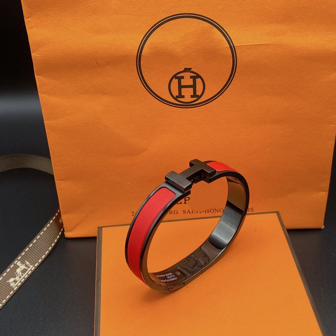 [Elara jewelsry ]CLIC HM SO BLACK RED BRACELET