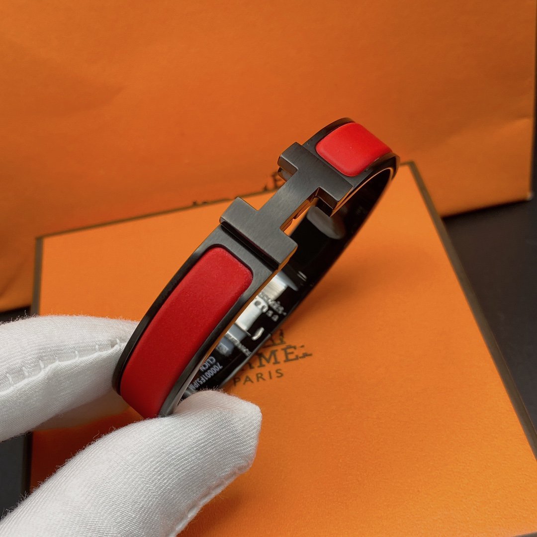 [Elara jewelsry ]CLIC HM SO BLACK RED BRACELET