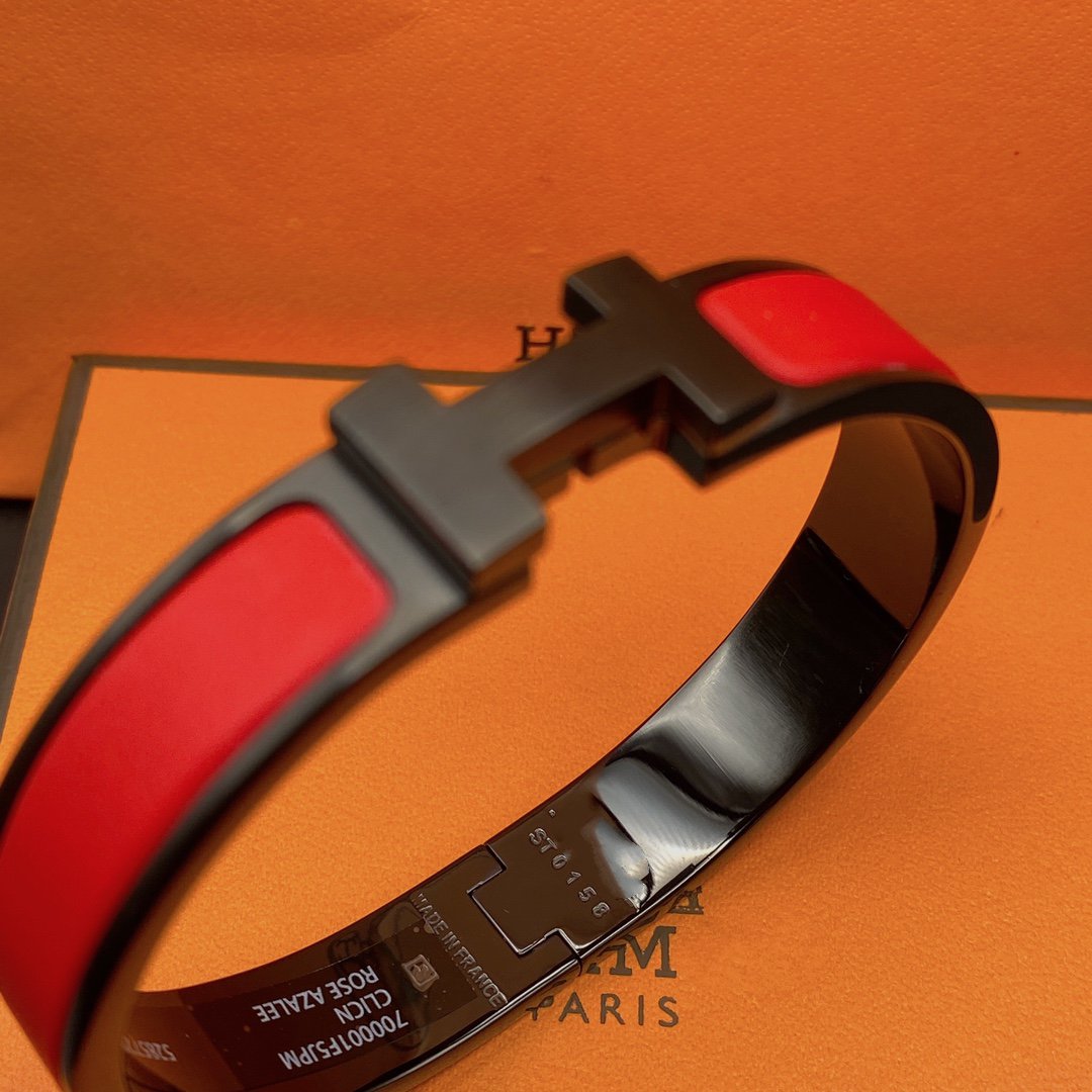 [Elara jewelsry ]CLIC HM SO BLACK RED BRACELET