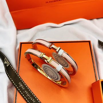 [Elara jewelsry ]CLASSIC HM CLIC  PINK 8MM ENAMEL BRACELET