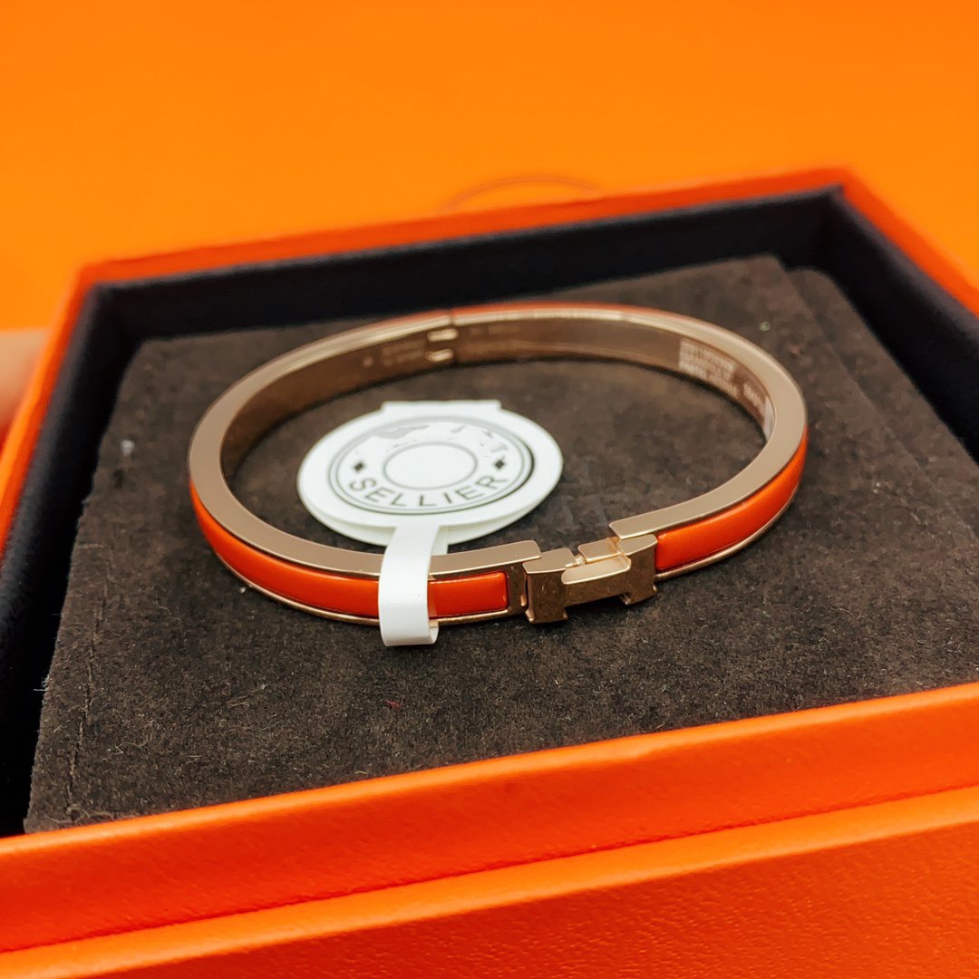 [Elara jewelsry ]CLASSIC HM CLIC RED 8MM ENAMEL BRACELET