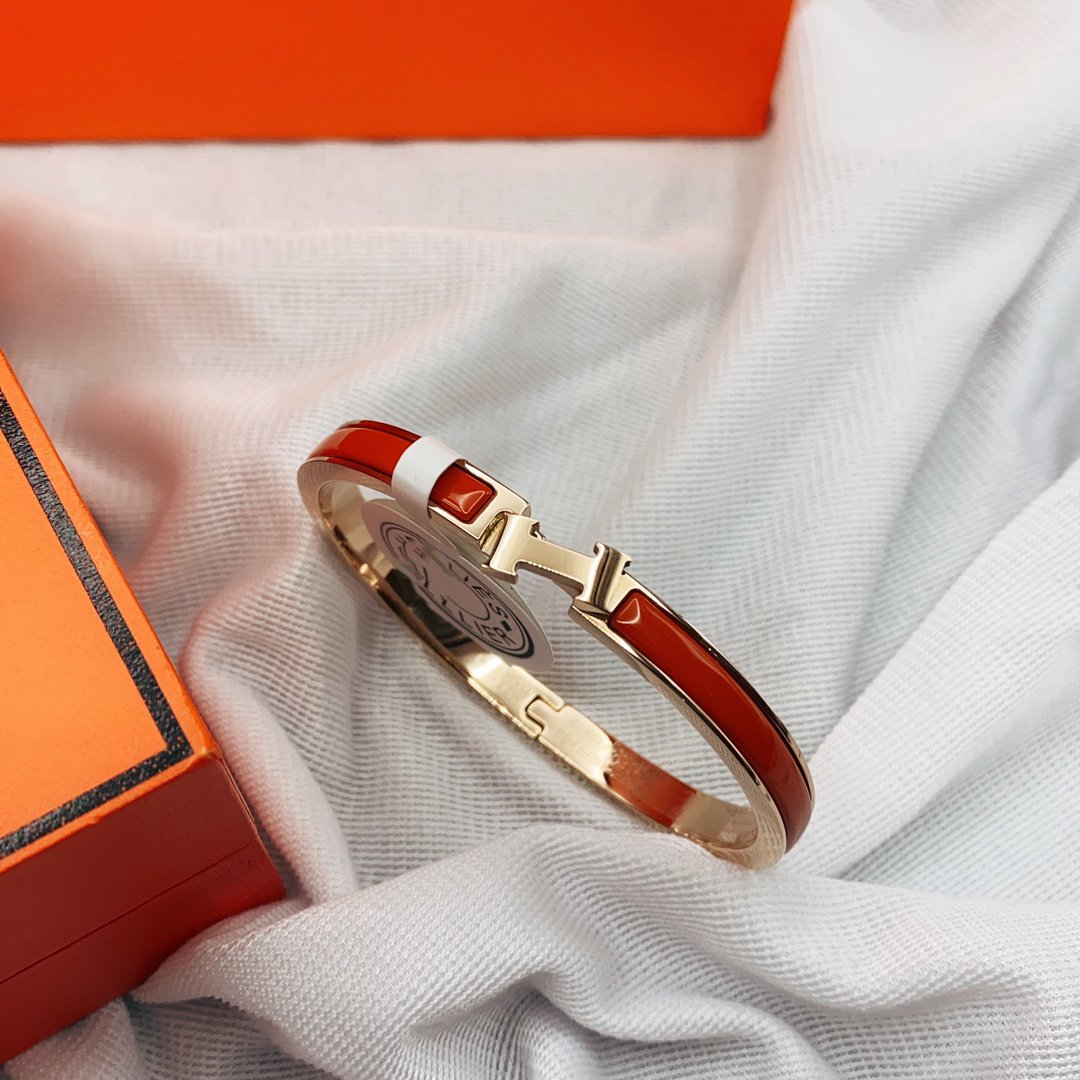 [Elara jewelsry ]CLASSIC HM CLIC RED 8MM ENAMEL BRACELET