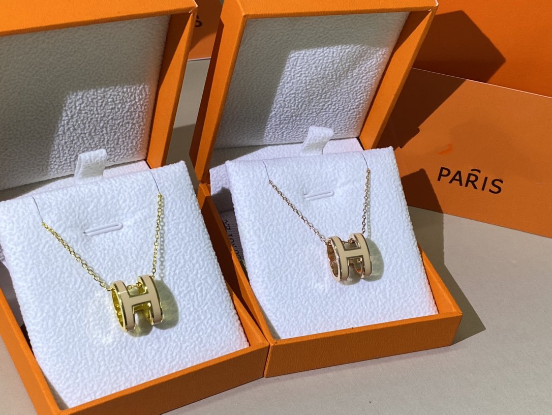 [Elara jewelsry ]HM CLIC YELLOW ENAMEL GOLD NECKLACE