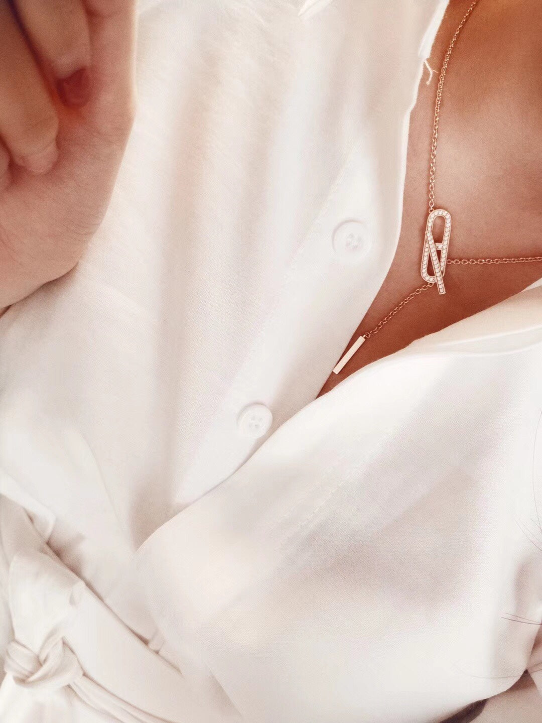 [Elara jewelsry ]HM FIRE PIG NOSE NECKLACE TRENDY STREET