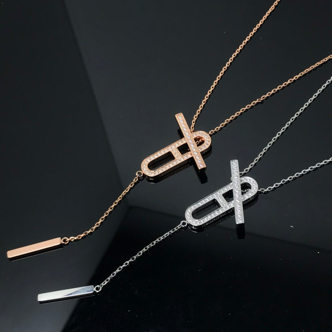 [Elara jewelsry ]HM NECKLACE PLATINUM ROSE GOLD DIAMOND