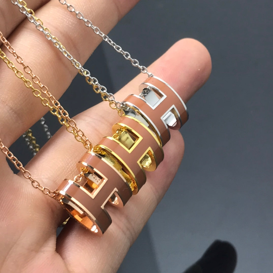 [Elara jewelsry ]H NECKLACE BROWN
