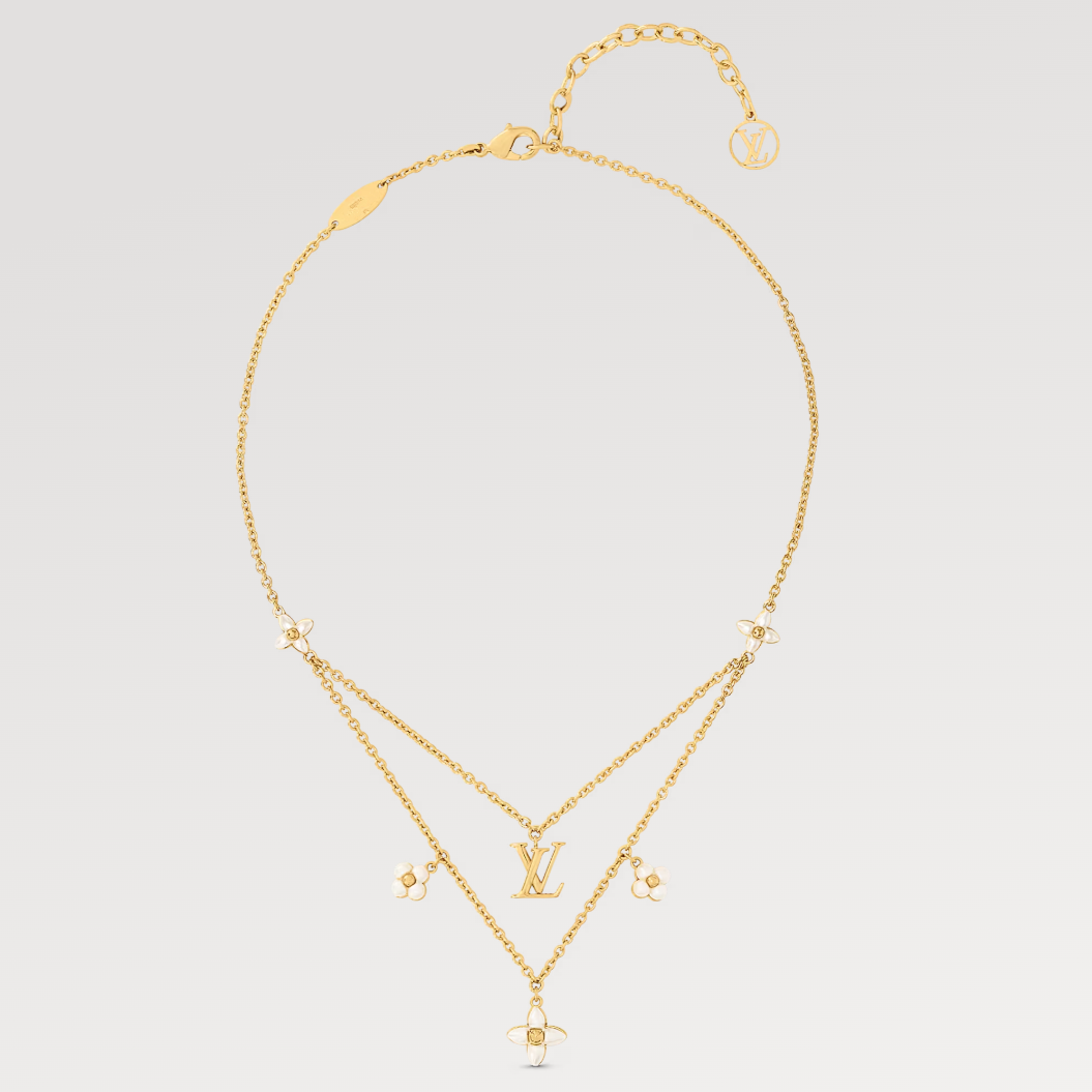 [Elara jewelsry ]FLOWERGRAM GOLD MOP DOUBLE ROW NECKLACE