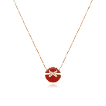 [Elara jewelsry ]JEUX DE ROSE GOLD DIAMOND NECKLACE