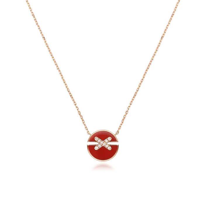 [Elara jewelsry ]JEUX DE ROSE GOLD DIAMOND NECKLACE