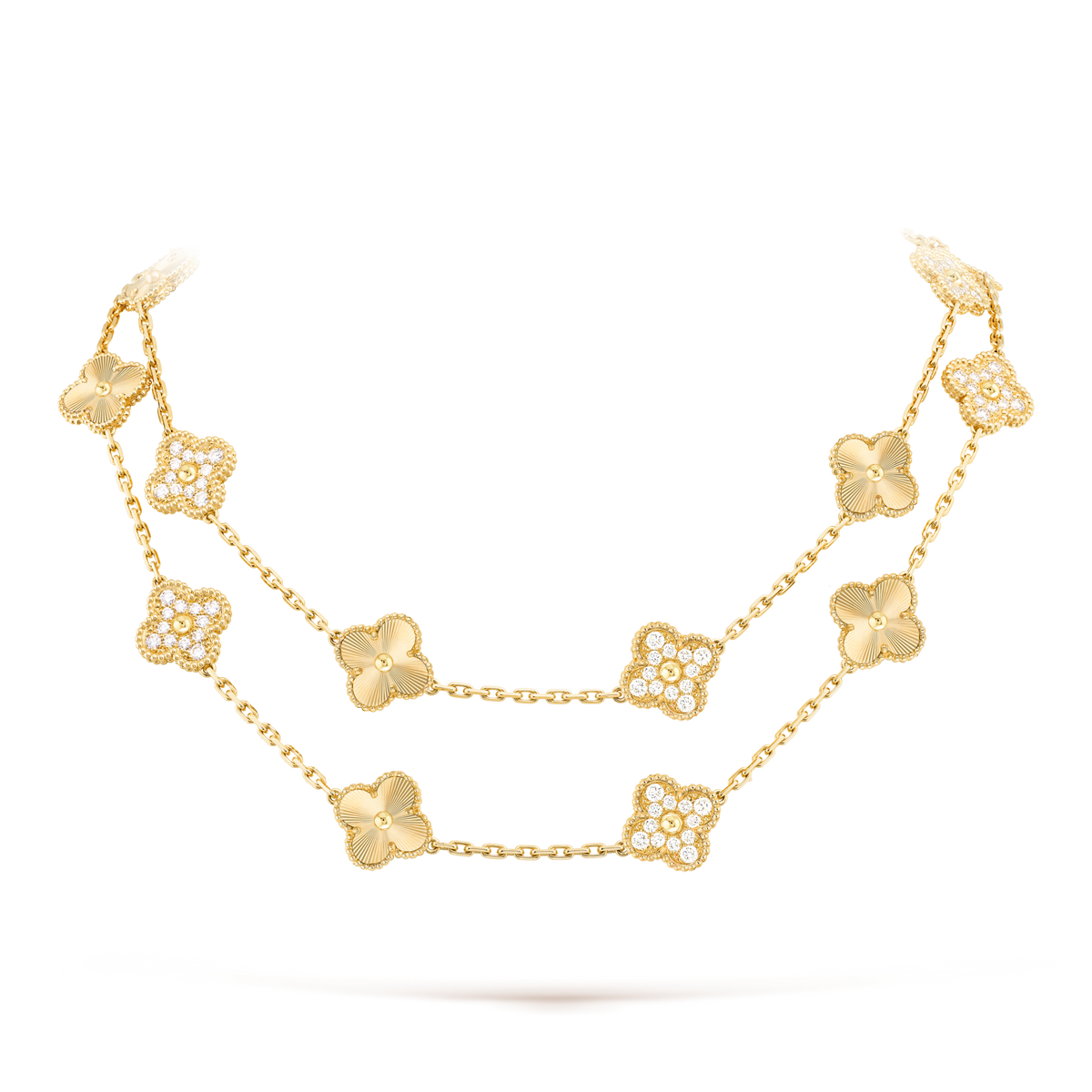 [Elara jewelsry ]CLOVER 20 MOTIFS LASER DIAMOND NECKLACE