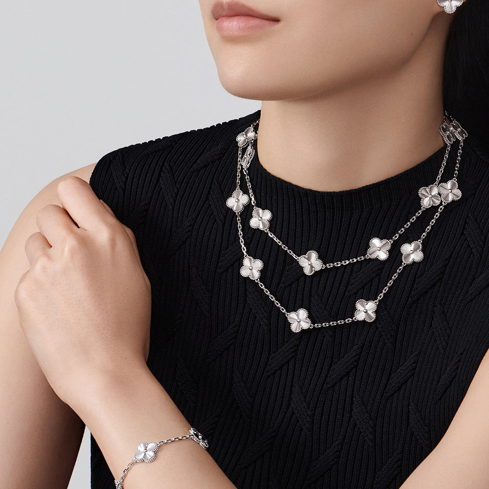 [Elara jewelsry ]CLOVER 20 MOTIFS DIAMOND SILVER